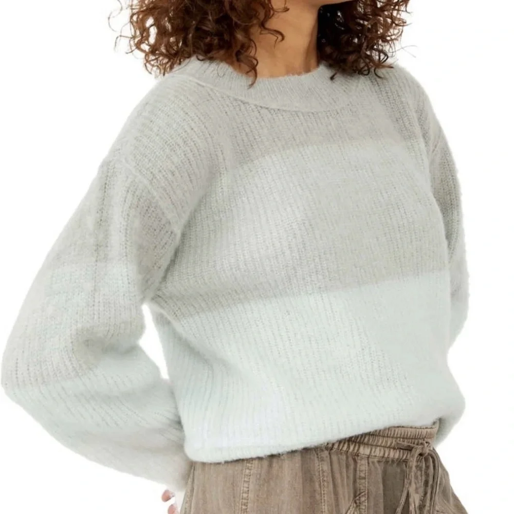 Free People Autumn Sky Pullover in Cloud Color Combo NWT - Size XS